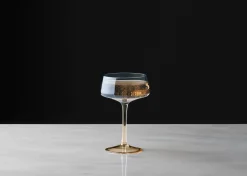 Abie Coupe Glass Amber/Grey