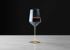 Abie Wine Glass Amber/Grey