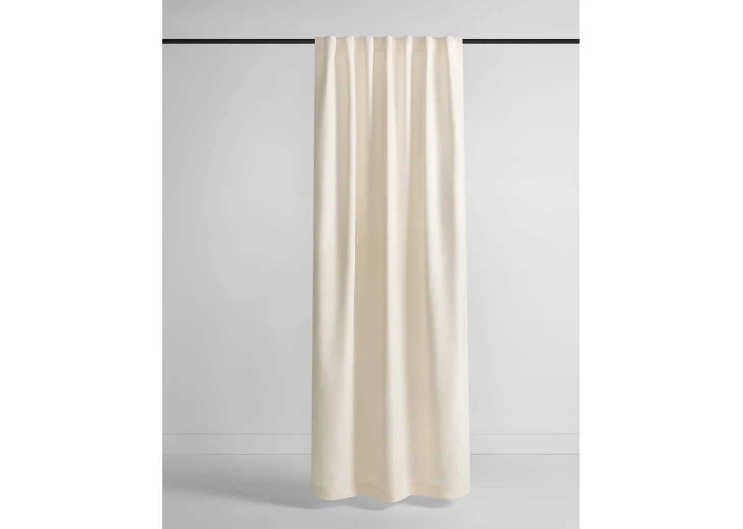 Adalee Velvet Curtain Panel 96" Ivory
