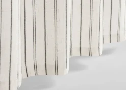 Aelene Striped Curtain Panel 96" Ivory/Black