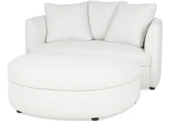 Alma Chair and Ottoman Set -Cali Snow