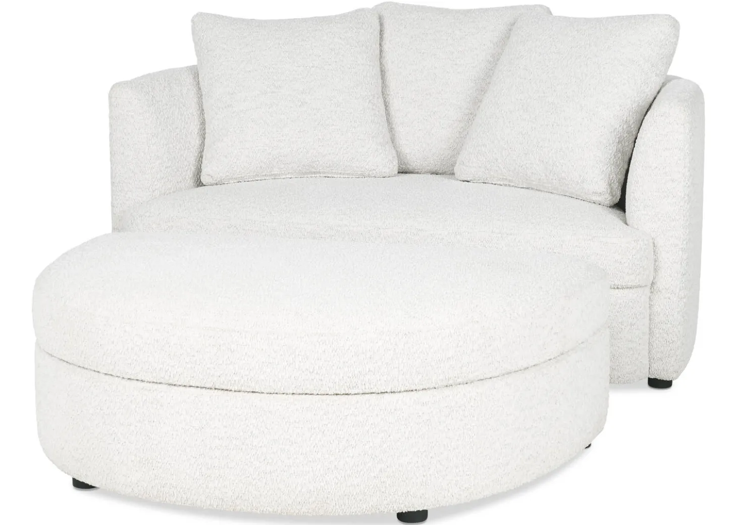Alma Chair and Ottoman Set -Cali Snow