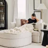 Alma Chair and Ottoman Set -Cali Snow
