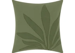 Ambrose Cotton Leaf Pillow 20x20 Green