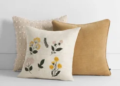 Aniel Cotton Pillow 20x20 Sand/Ivory