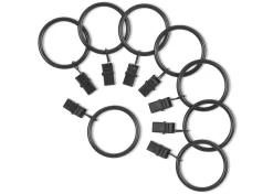 Ansel Drapery Rings Set of 8 Matte Black