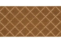 Bordered Diamond Doormat Natural