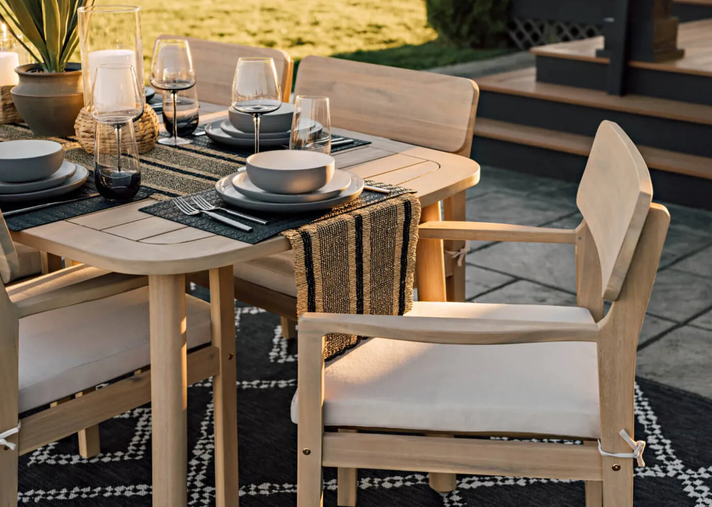 Cabrie 72 Outdoor Dining Table -Natural