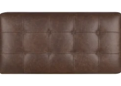 Carson Leather Ottoman