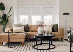 Carson Leather Sofa Chaise
