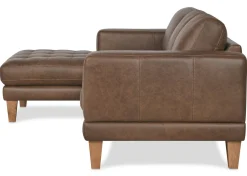 Carson Leather Sofa Chaise
