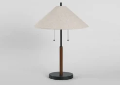 Cayley Table Lamp Walnut/Black