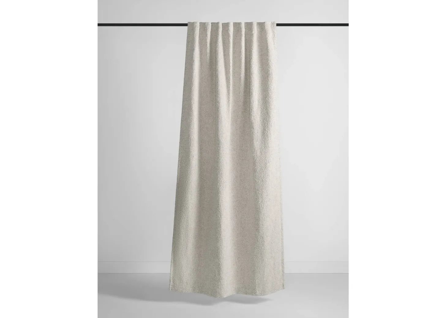 Cedric Curtain Panel 96" Ivory/Ash