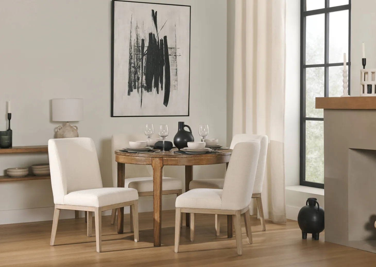 Dundas Reclaimed Wood Round Dining Table (42")