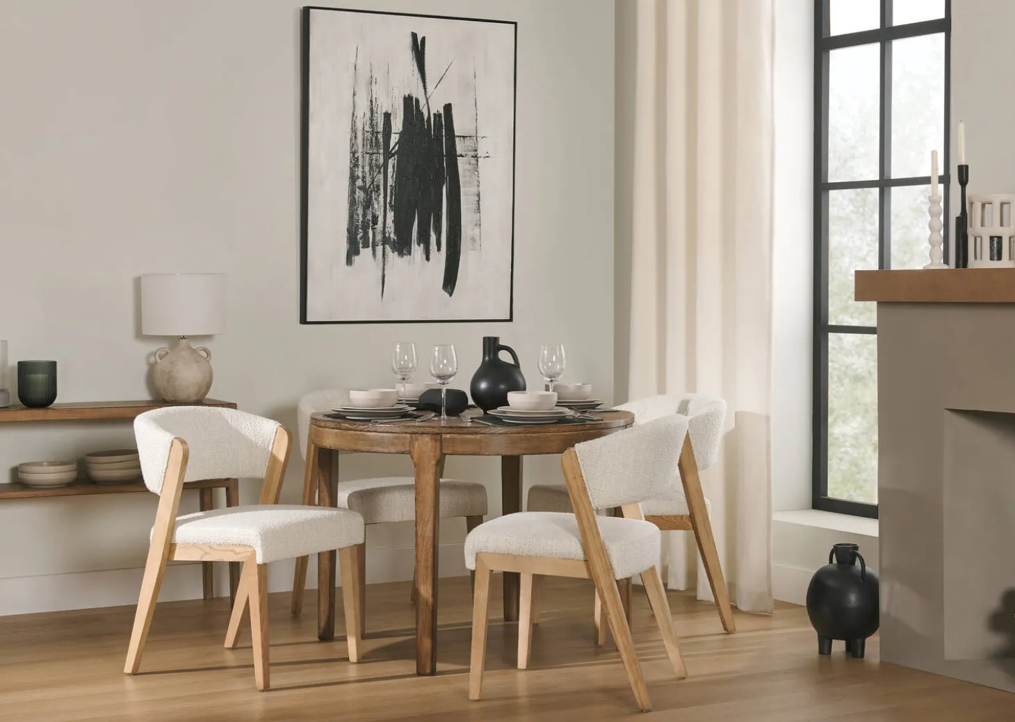 Dundas Reclaimed Wood Round Dining Table (42")