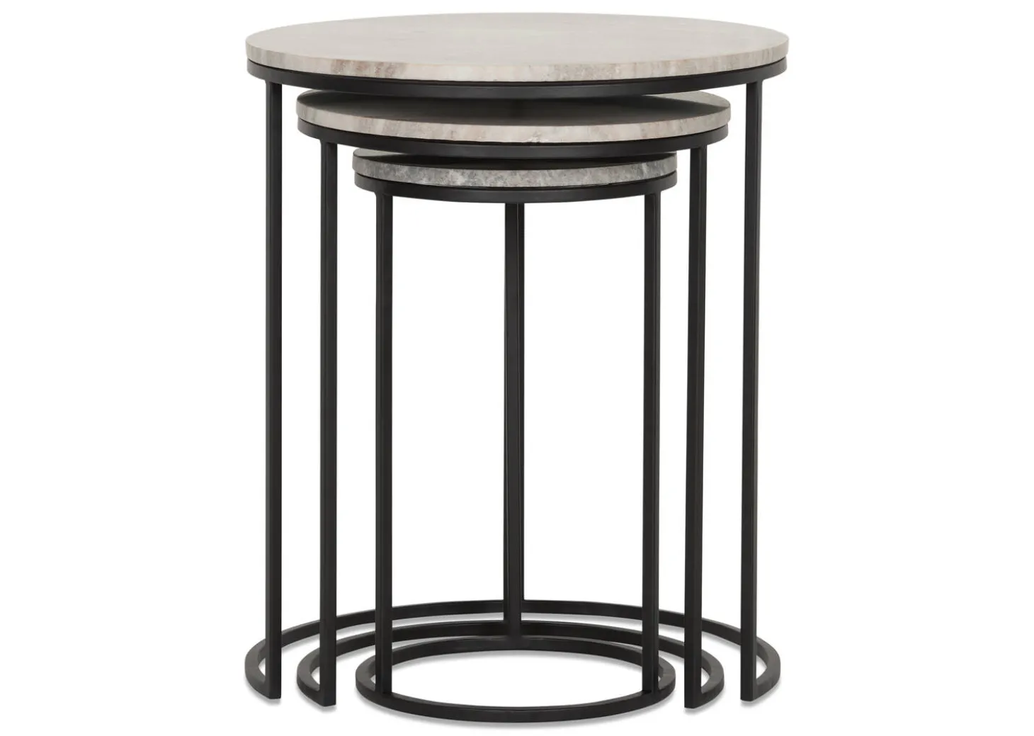 Gael Recycled Metal Nesting Table Set