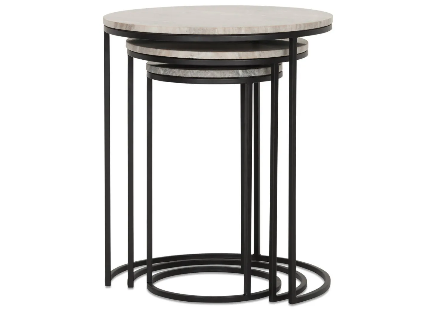 Gael Recycled Metal Nesting Table Set