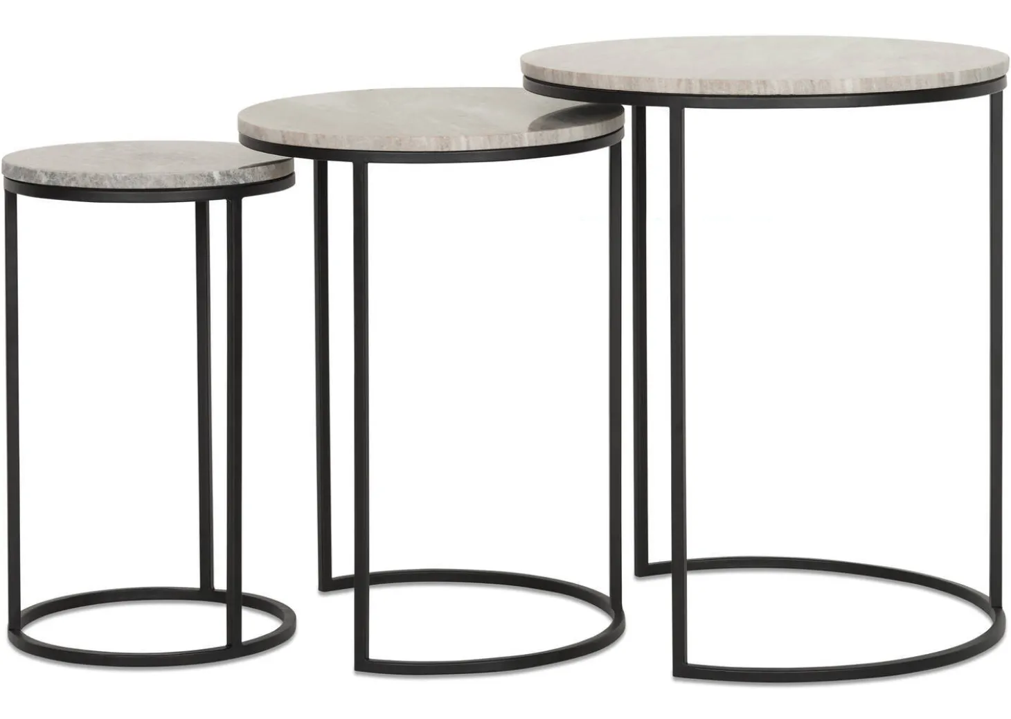 Gael Recycled Metal Nesting Table Set