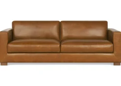 Gaetano Leather Sofa -Saddle Tan