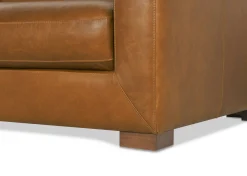 Gaetano Leather Sofa -Saddle Tan