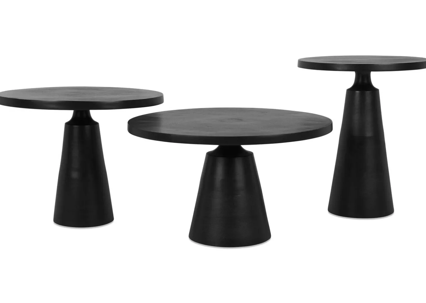 Gershwin Recycled Metal Nesting Coffee Table Set Bronze