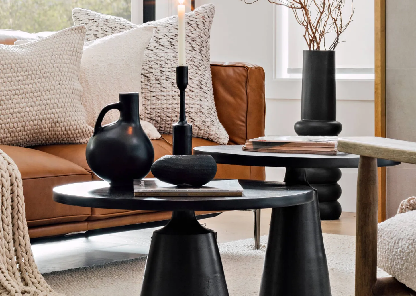 Gershwin Recycled Metal Round Coffee Table