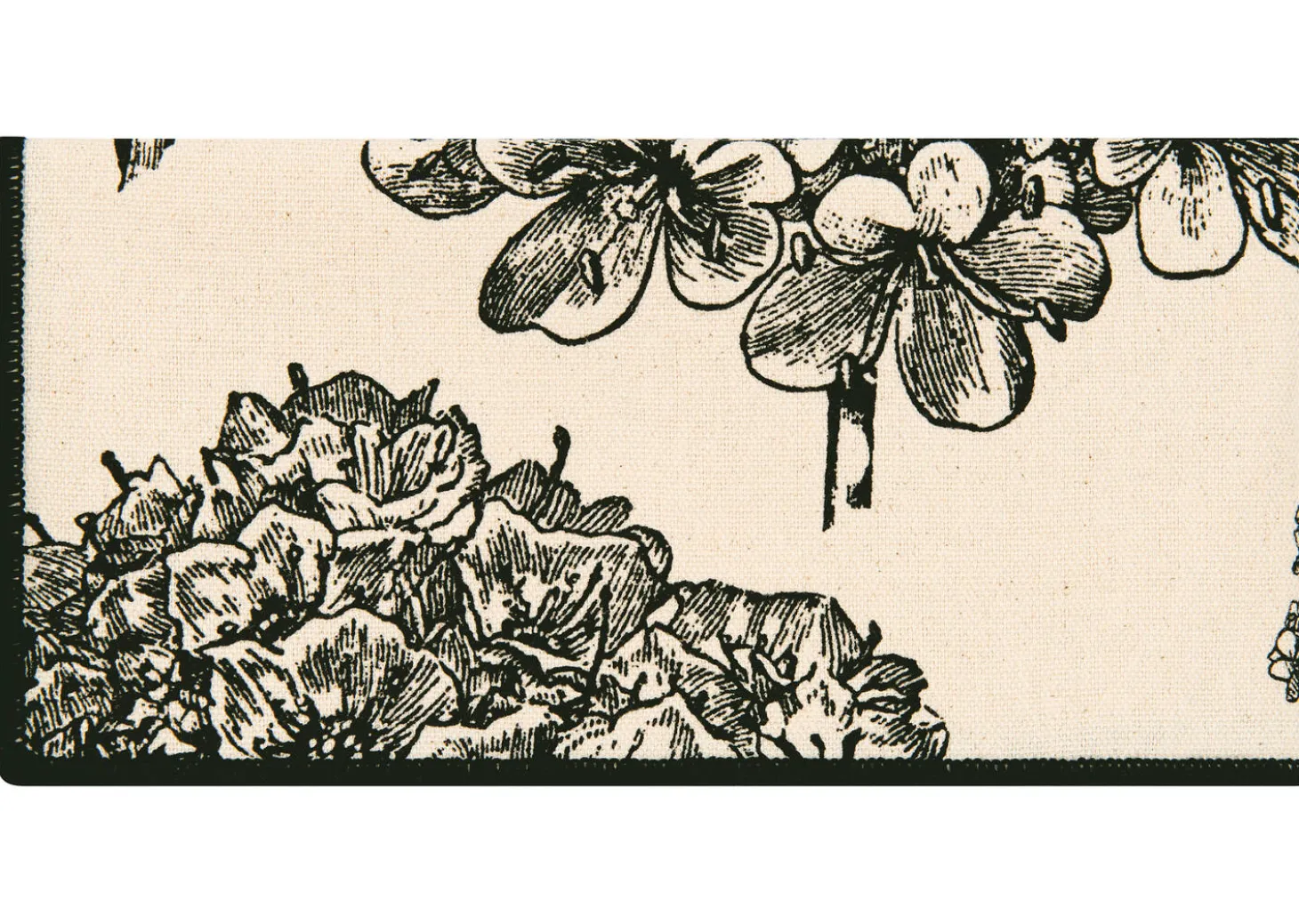 Hydrangea Napkin Set of 6 Natural/Black