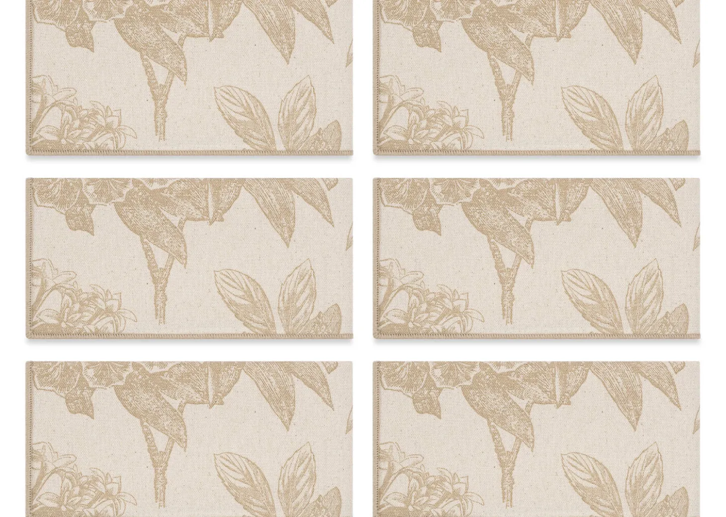 Hydrangea Napkin Set of 6 Natural/Sand