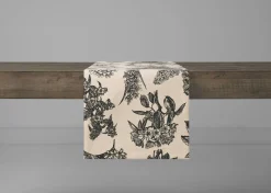 Hydrangea Table Runner Natural/Black
