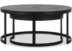 Irwin Recycled Metal Nesting Coffee Table Set