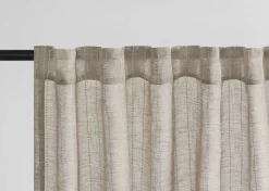 Ivan Striped Sheer Curtain Panel 96" Mushroom