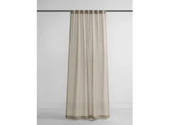 Ivan Striped Sheer Curtain Panel 96" Mushroom