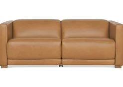 Jaxon Leather Reclining Sofa -Zen Toffee