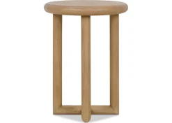 Jayman Round Side Table -Cava Sesame