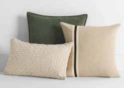 Leslie Cotton Pillow 20x20 Ivory/Black