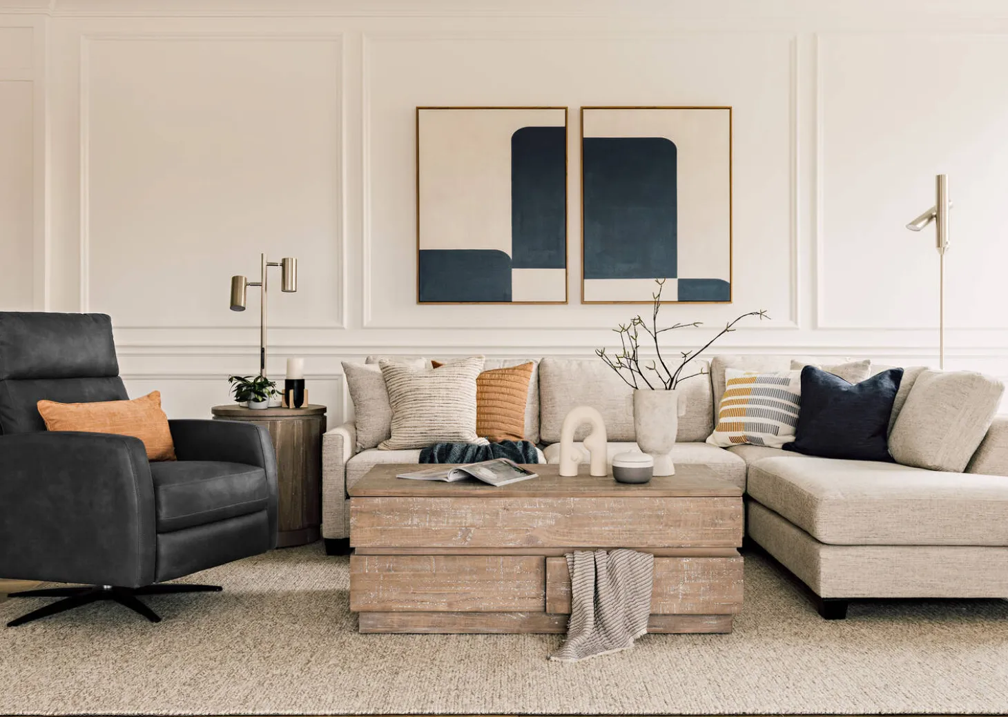 Liberty Sectional -Wesley Linen