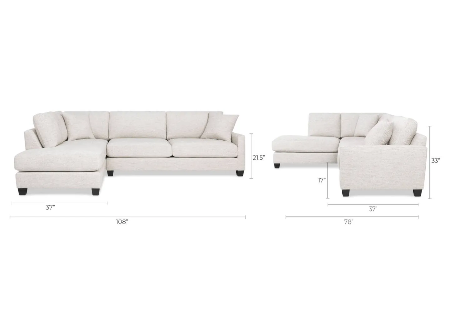 Liberty Sectional -Wesley Linen