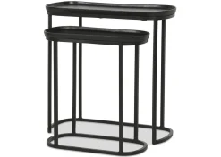 Lisboa Recycled Metal Nesting Table Set -Bronze