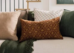 Lizette Printed Pillow 20x20 Iv/Tan