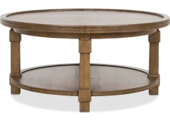 Merrin Round Coffee Table -Larke Brandy