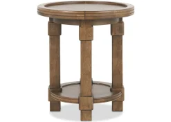 Merrin Round Side Table -Larke Brandy