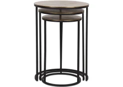 Mirri Recycled Metal Nesting Table Set -Brass