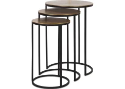 Mirri Recycled Metal Nesting Table Set -Brass