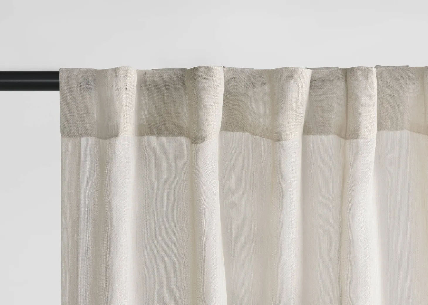 Misumi Sheer Curtain Panel 96" Oyster