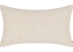 Monaro Cotton Pillow 14x24 Ivory/Black