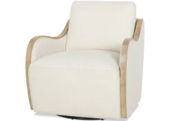 Olivia Swivel Armchair -Mel Ivory