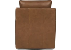 Sadie Leather Swivel Armchair -Arlo Rum