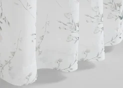 Sally Floral Sheer Curtain Panel 96" Ivory/Multi