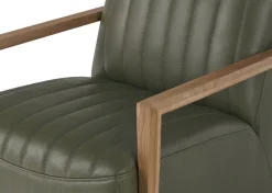 Simone Leather Swivel Chair