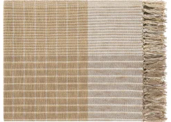 Stevie Cotton Plaid Throw Fawn/Multi